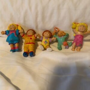 Cabbage Patch Kids Mini Figures Lot of 5 Vintage Style PVC Dolls